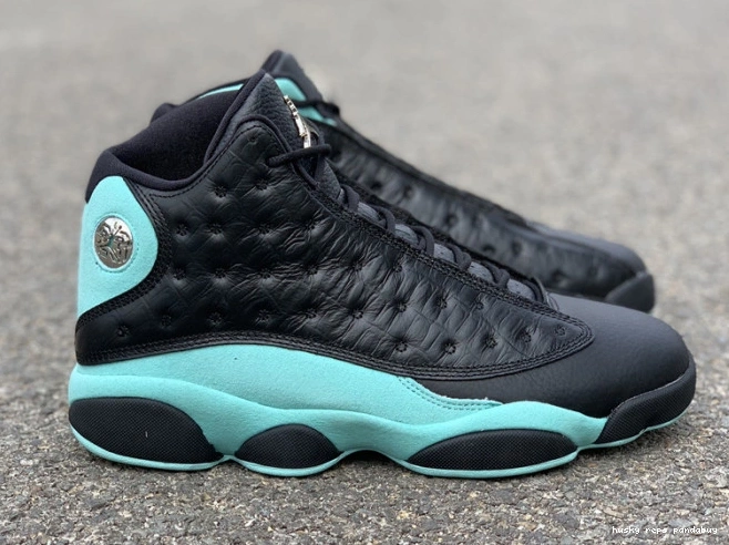 Rep Husky Jordan Island 414571-030 Retro Air Green 13 Black 0708